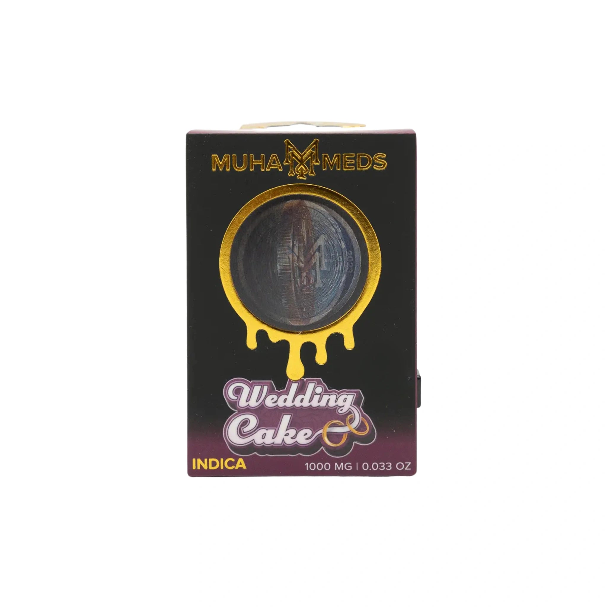 Muha Meds Cartucho Wax THCA 1g Wedding Cake Indica Blonti México