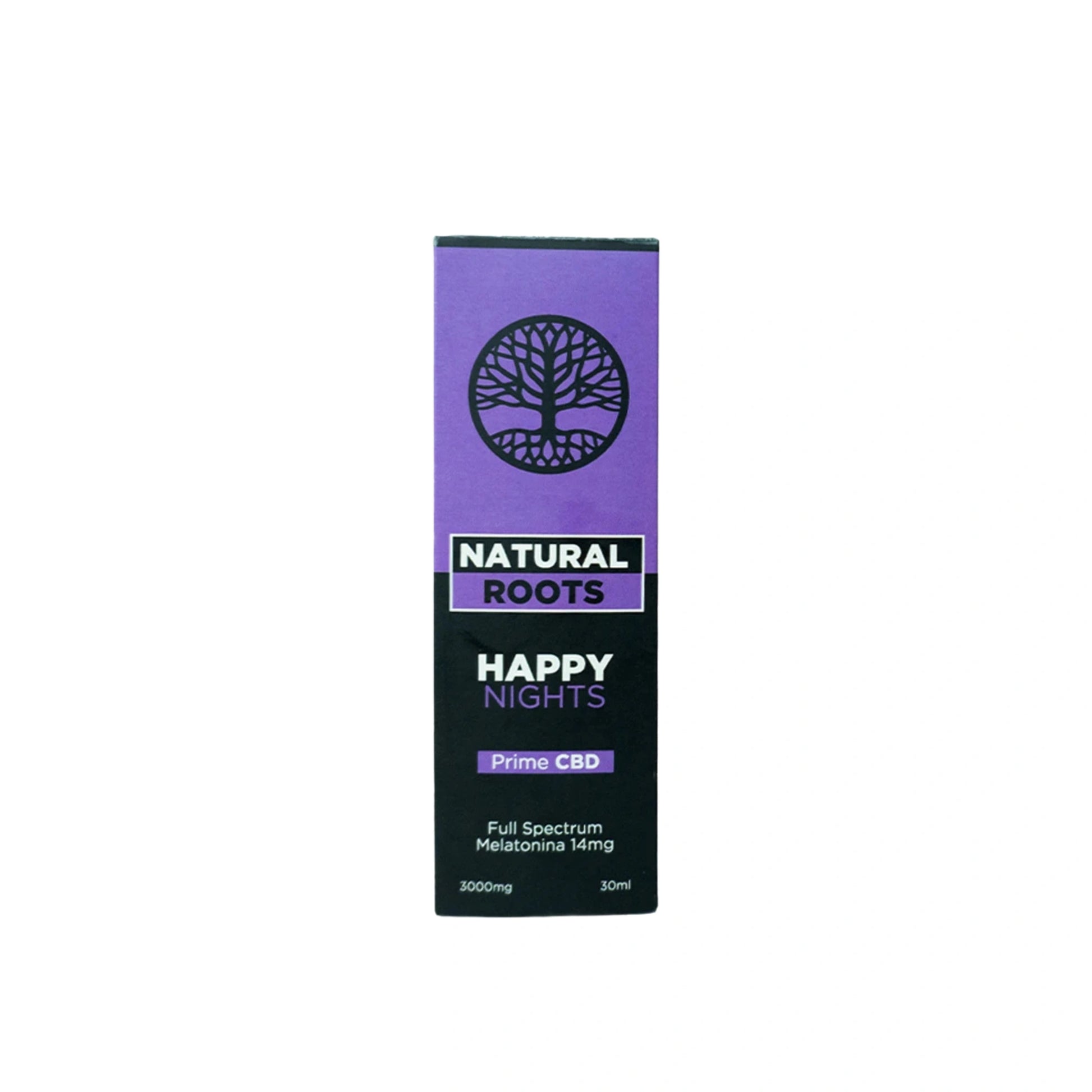Natural Roots Happy Nights CBD Full Spectrum Melatonina 3000mg caja Blonti México