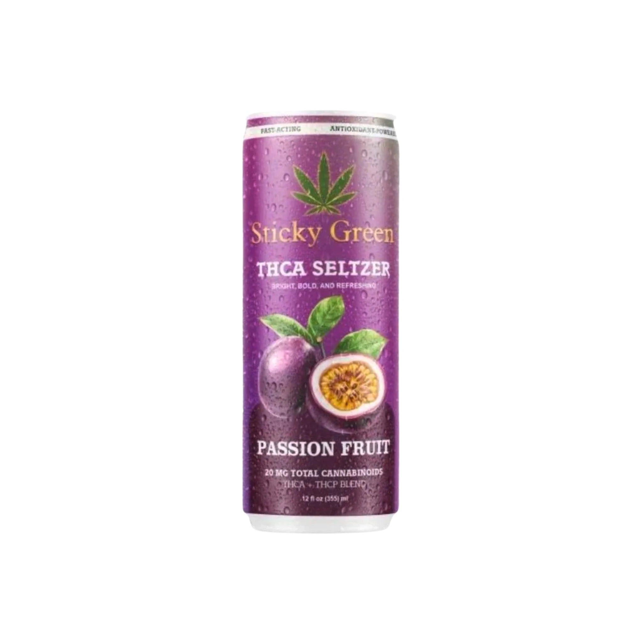 Sticky Green Soda THCA THCP 20mg 355ml Passion Fruit Blonti México