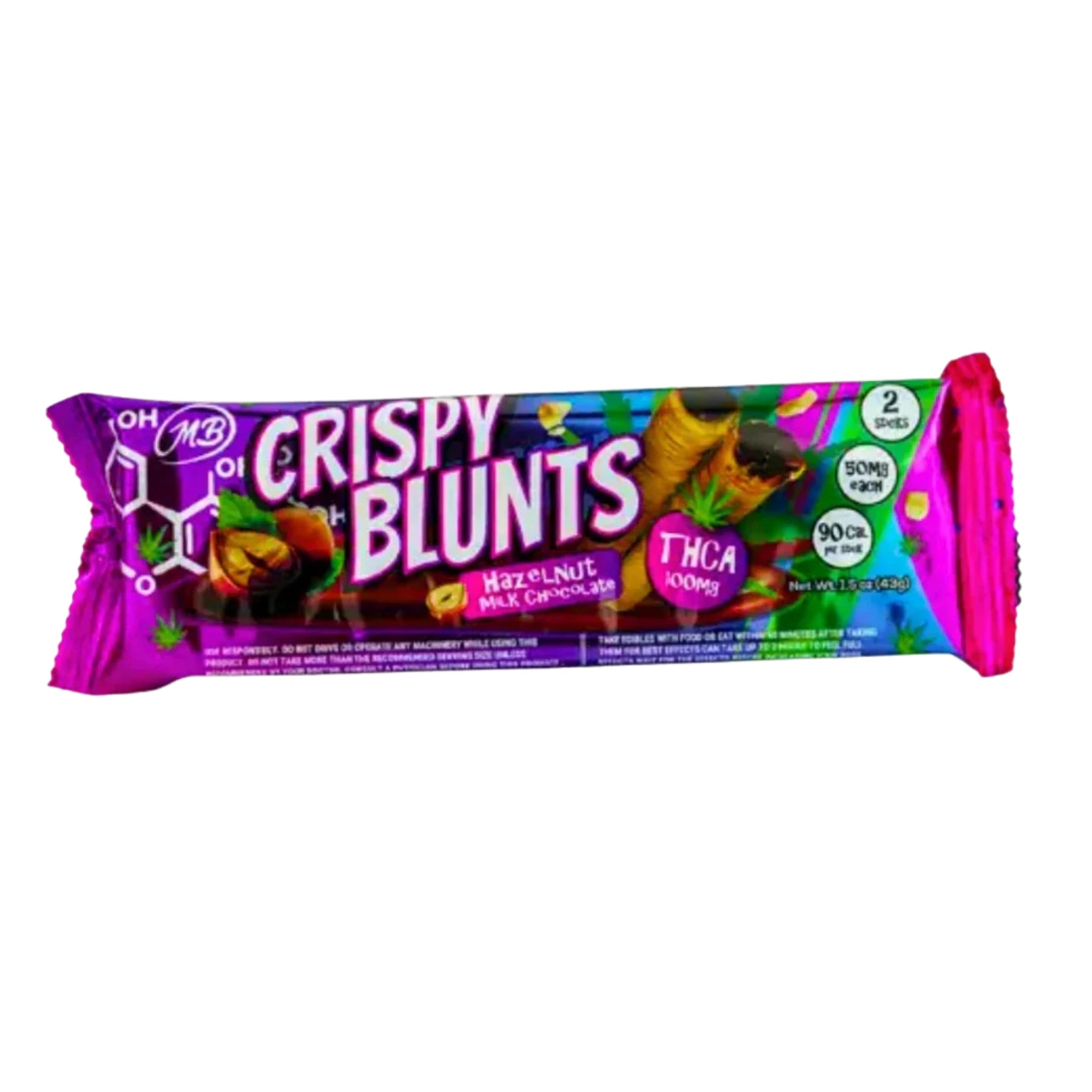 STNR Galletas THCA Crispy Blunts 100mg Hazelnut 2 Piezas Blonti México