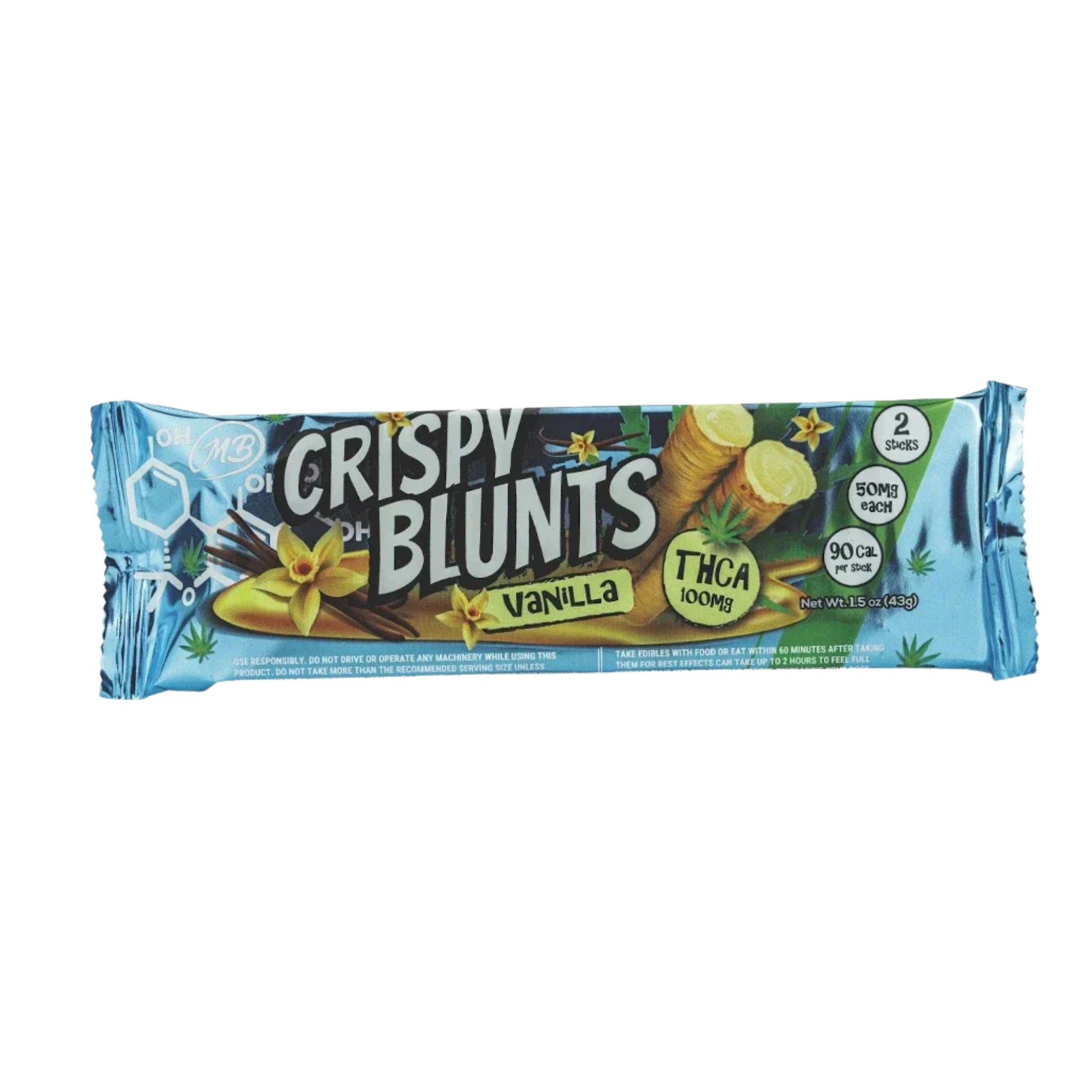 STNR Galletas THCA Crispy Blunts 100mg Vanilla 2 Piezas Blonti México
