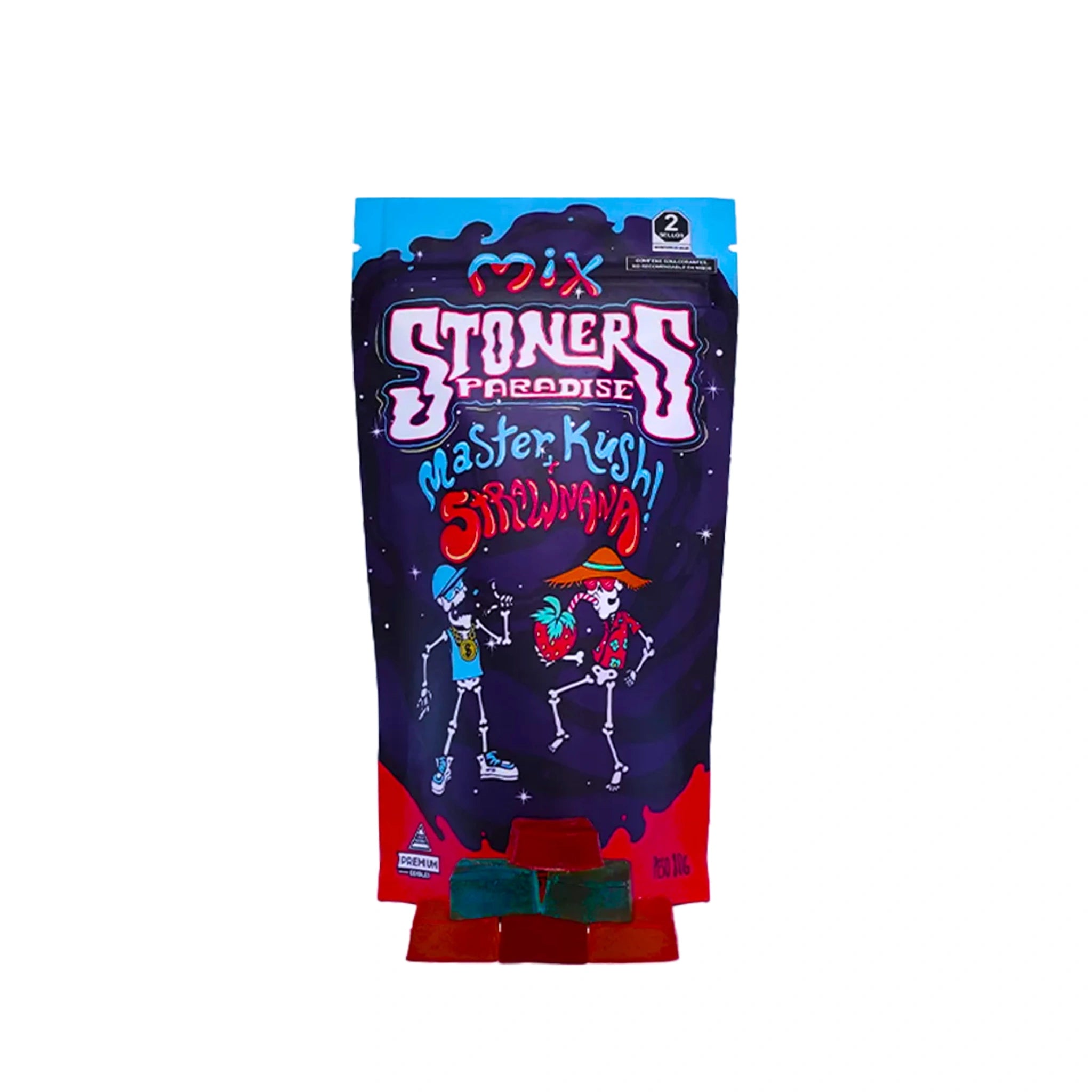 Stoners Paradise Gomitas Delta 9 30mg 20 Piezas 2 Strains Mix Master Kush y Strawnana Blonti México