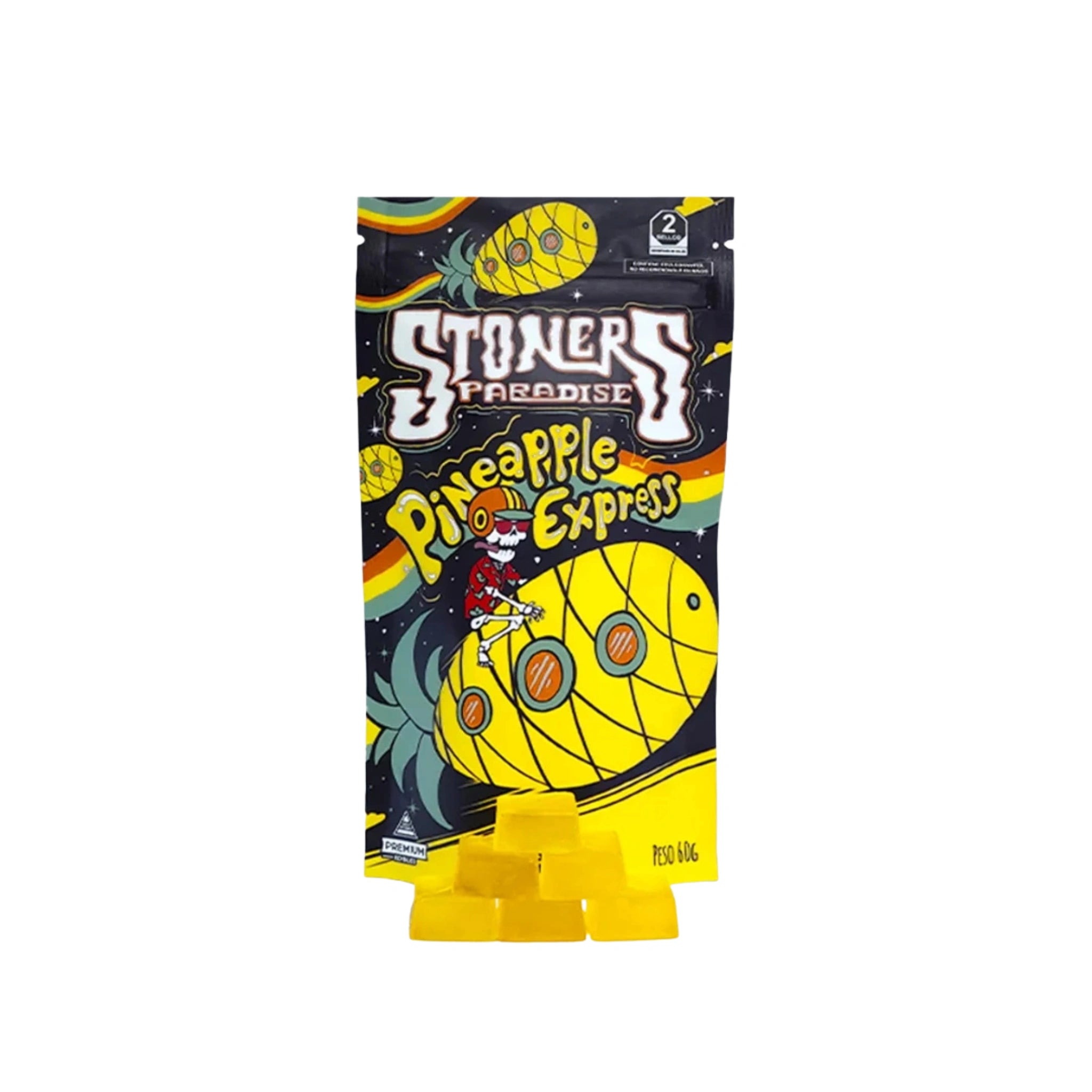 Stoners Paradise Gomitas HHC 40mg 15 piezas Pineapple Express Blonti México