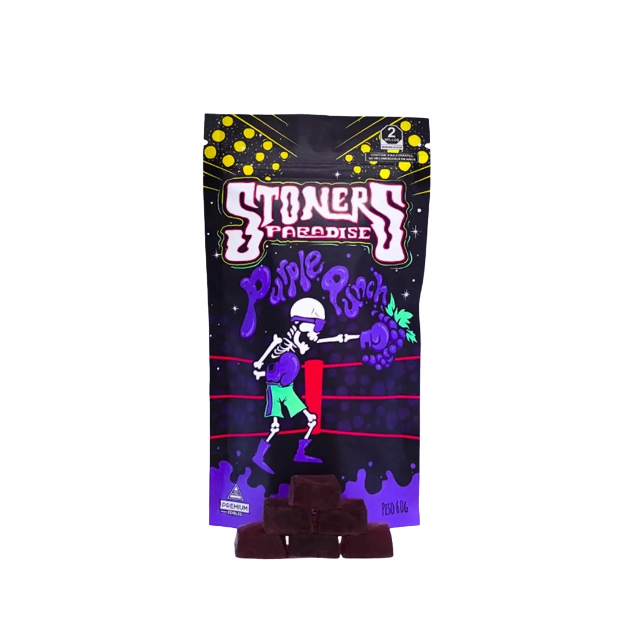 Stoners Paradise Gomitas HHC 40mg 15 piezas Purple Punch Blonti México