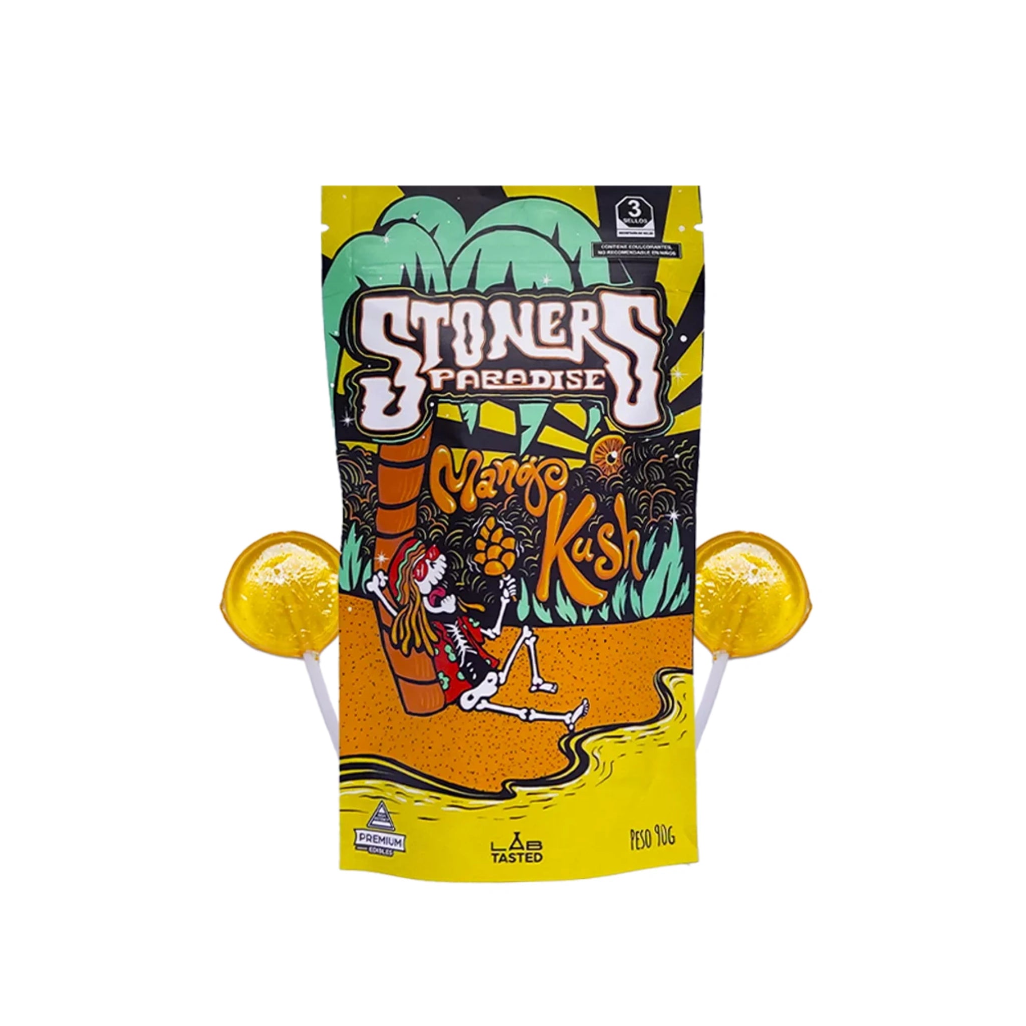 Stoners Paradise Paletas Delta 9 30mg 6 Piezas Mango Kush Indica Blonti México