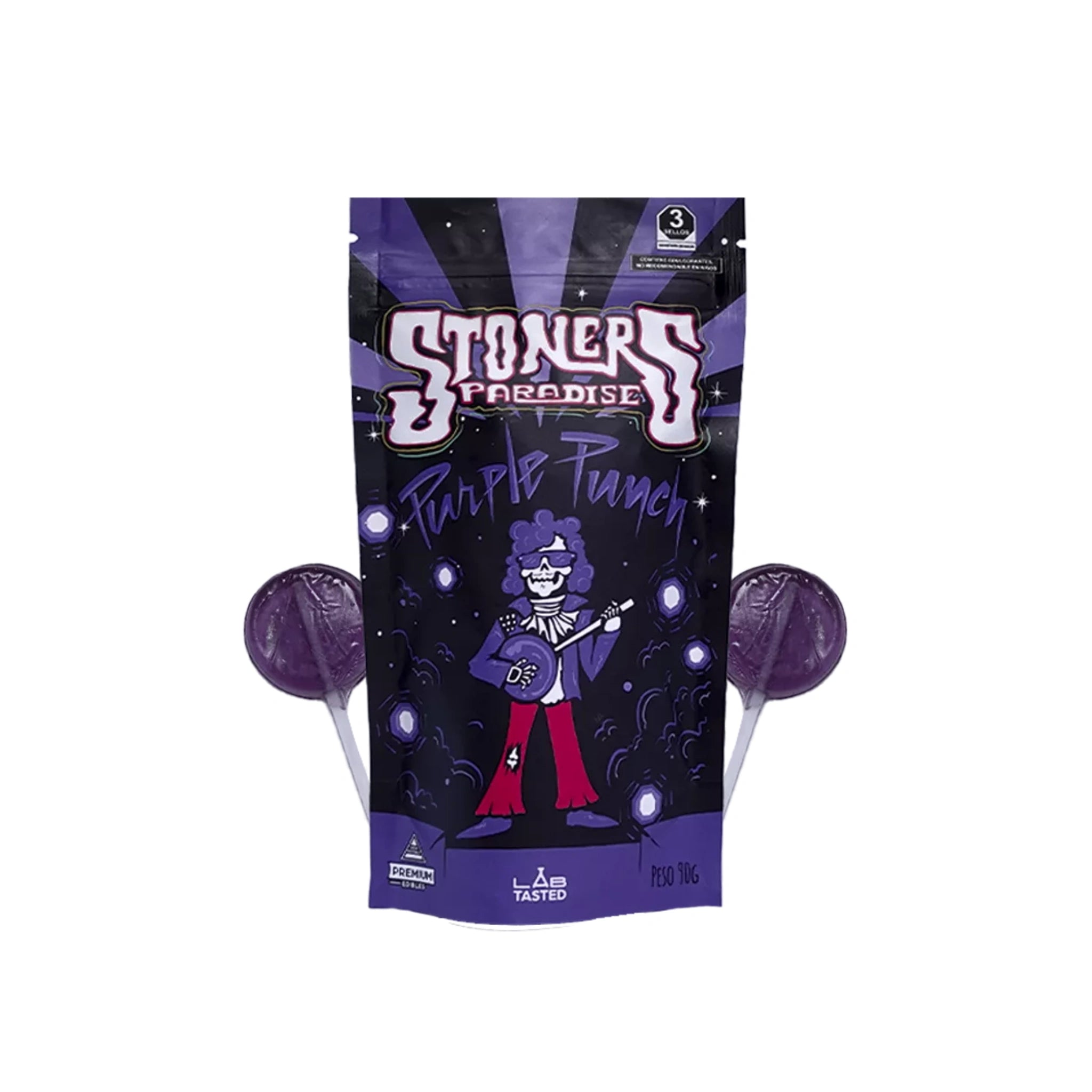 Stoners Paradise Paletas Delta 9 30mg 6 Piezas Purple Punch Indica Blonti México