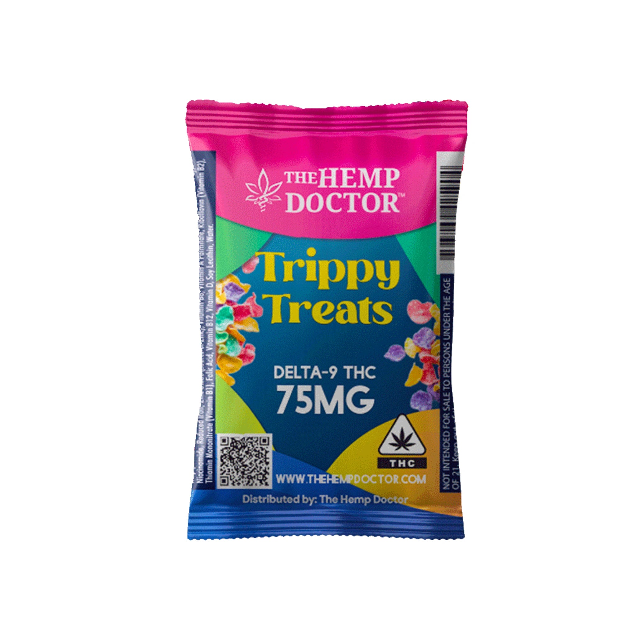 The Hemp Doctor Trippy Treats Barra Cereal Delta 9 75mg Blonti México
