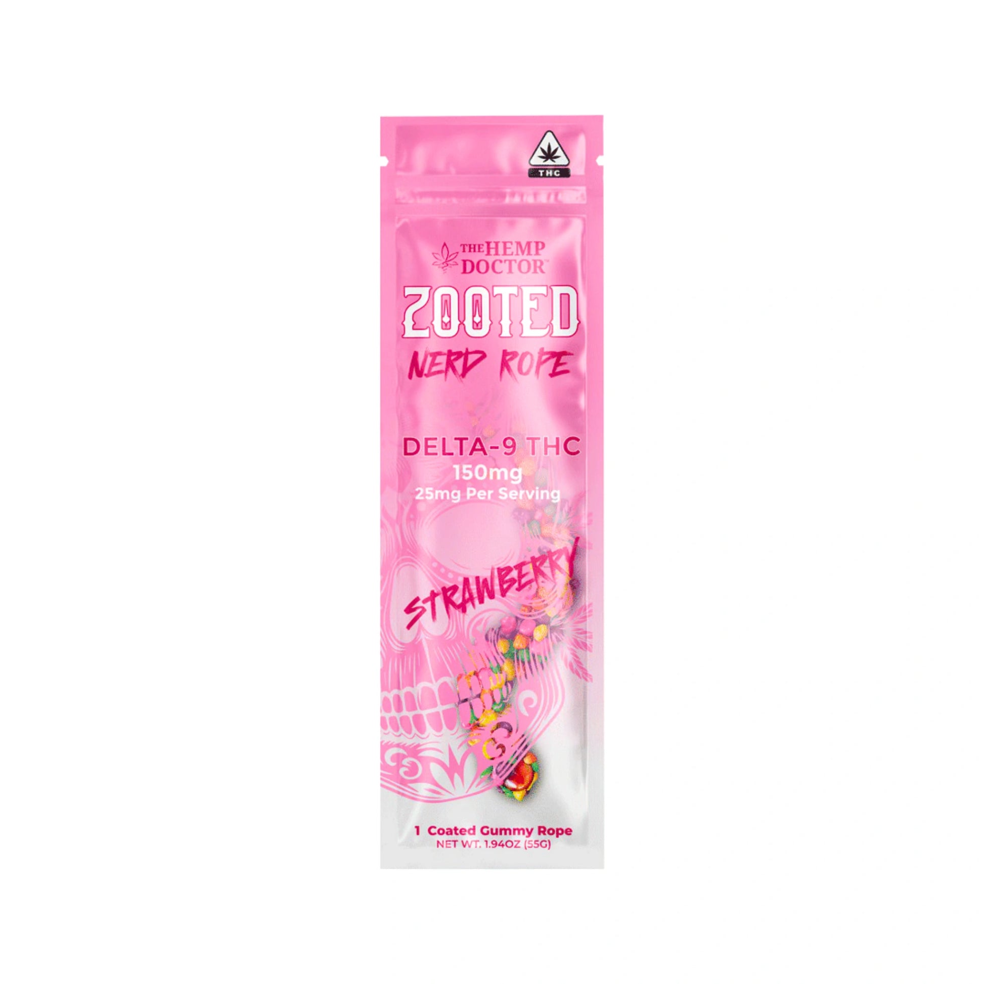 The Hemp Doctor Zooted Nerd Ropes Delta 9 150mg Strawberry Blonti México