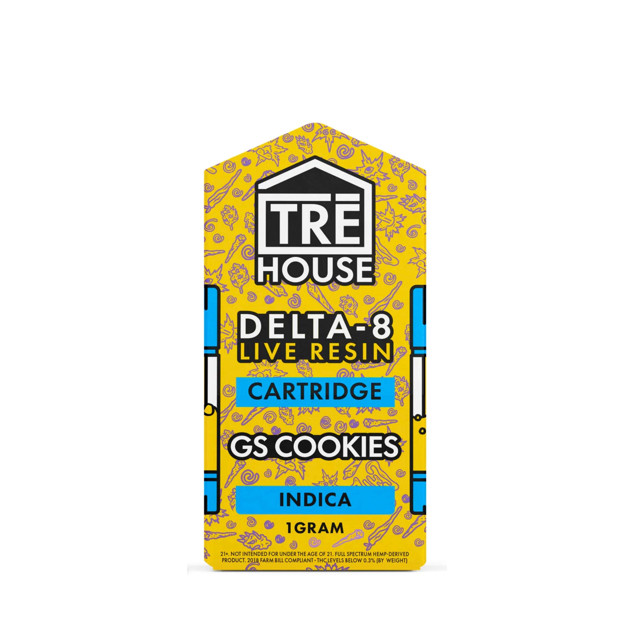 TRE House Cartucho Wax Delta 8 Live Resin 1g Girl Scout Cookies Indica Blonti México