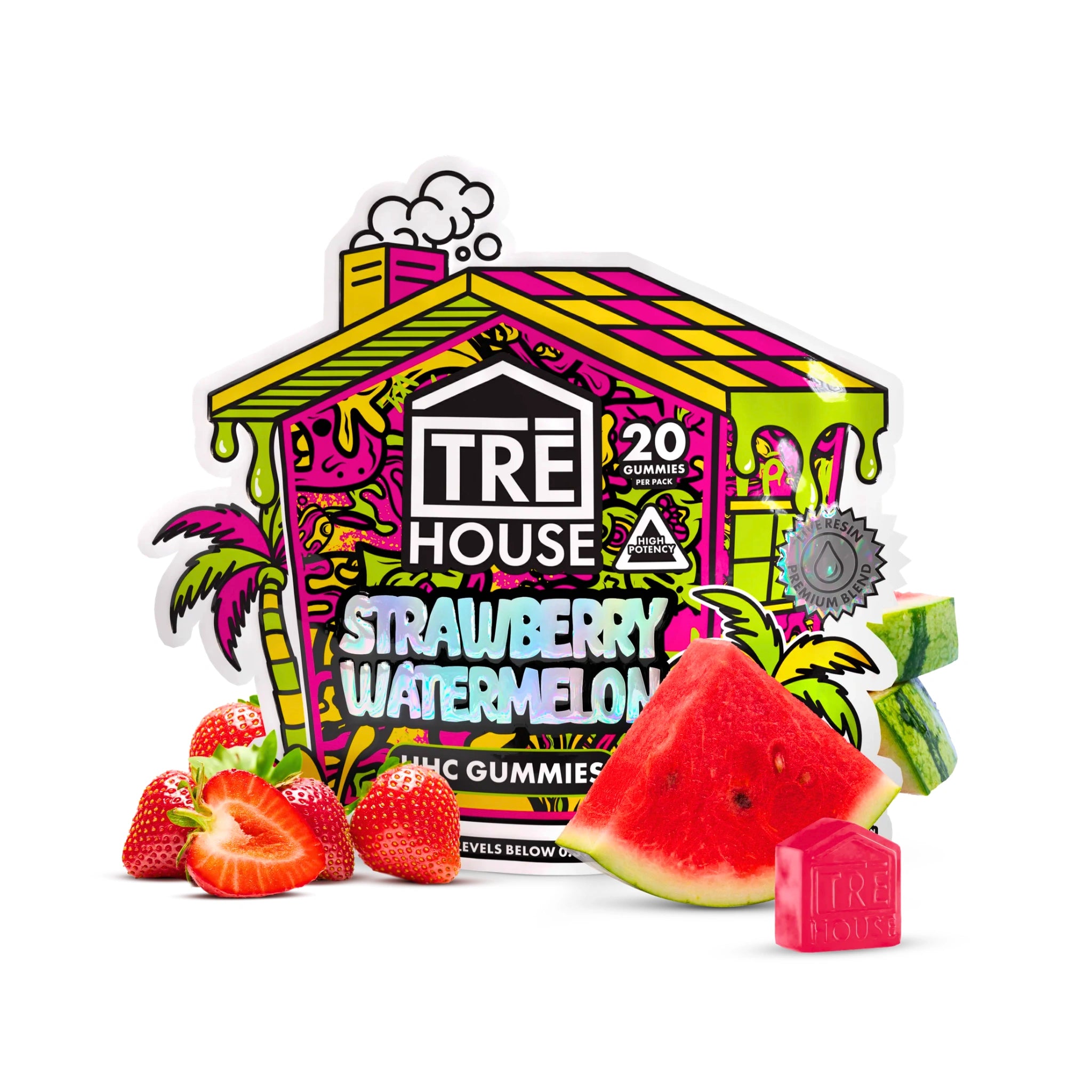 TRE House Gomitas HHC 25mg Strawberry Watermelon 20 Piezas Blonti México