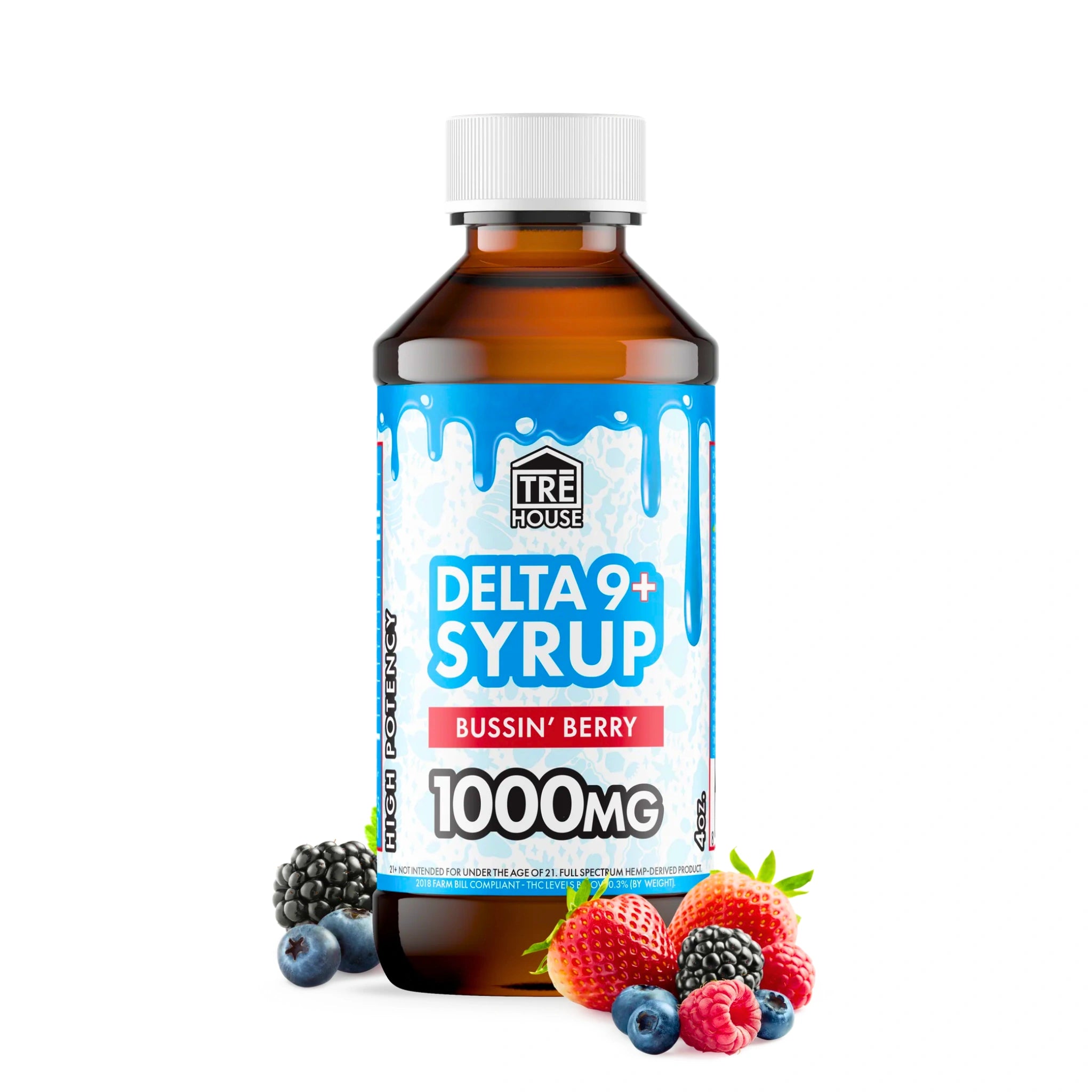 TRE House Jarabe Delta 9 1000mg 115ml Bussin Berry Blonti México